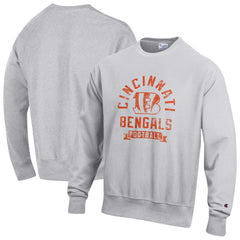 Cincinnati Bengals Champion Reverse Weave Fleece Pullover Sweatshirt - Heather Gray - NFL