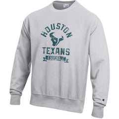 Houston Texans Champion Reverse Weave Fleece Pullover Sweatshirt - Heather Gray - NFL