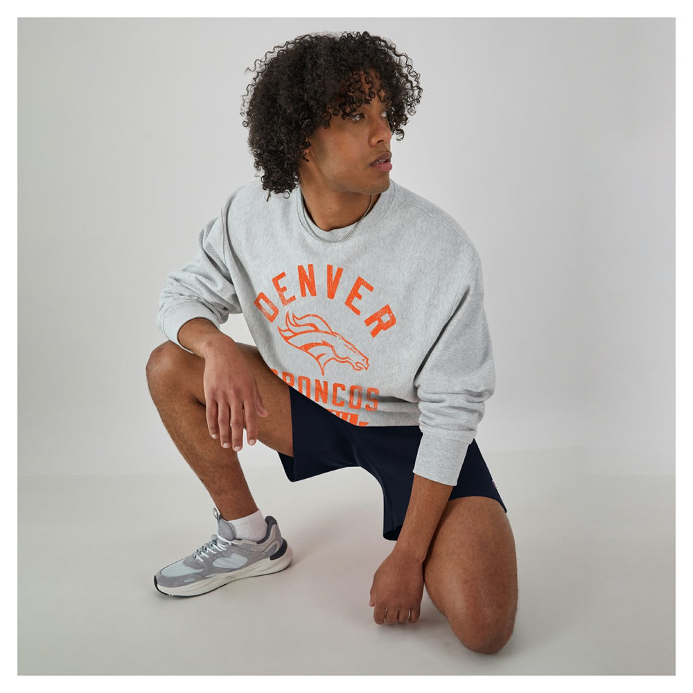 Denver Broncos Champion Reverse Weave Fleece Pullover Sweatshirt - Heather Gray - NFL
