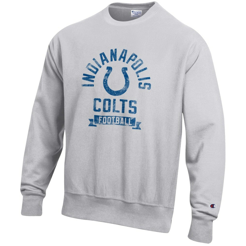 Indianapolis Colts Champion Reverse Weave Fleece Pullover Sweatshirt - Heather Gray - NFL