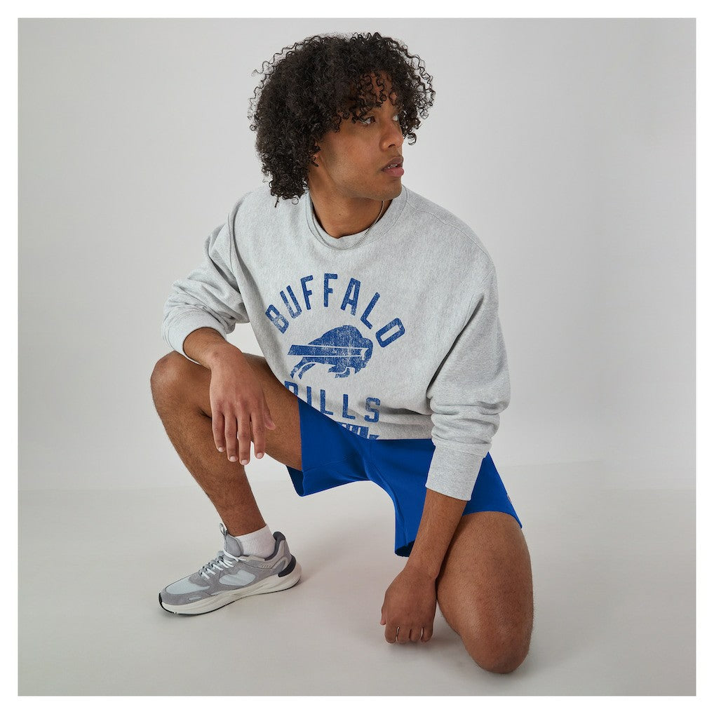 Buffalo Bills Champion Reverse Weave Fleece Pullover Sweatshirt - Heather Gray - NFL
