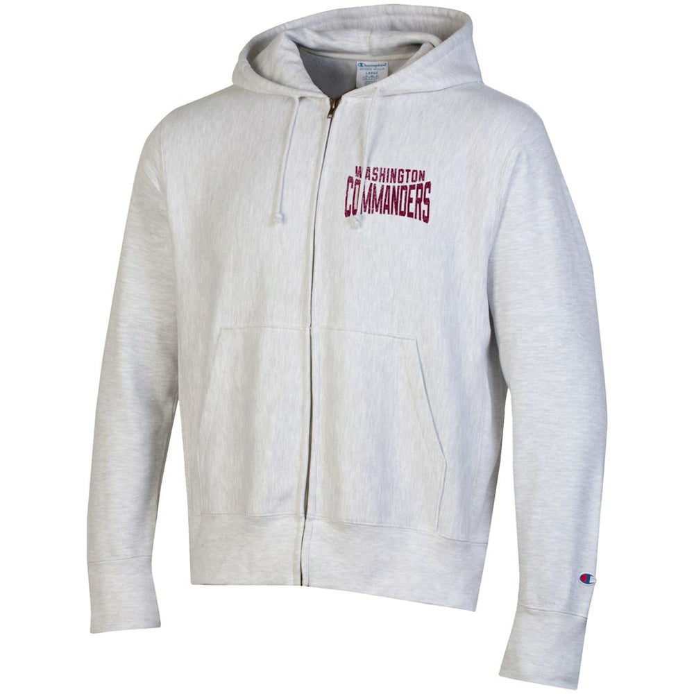 Washington Commanders Champion Reverse Weave Full-Zip Hoodie - Heather Gray - NFL