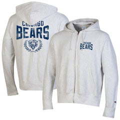 Chicago Bears Champion Reverse Weave Full-Zip Hoodie - Heather Gray - NFL