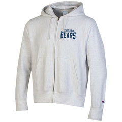 Chicago Bears Champion Reverse Weave Full-Zip Hoodie - Heather Gray - NFL