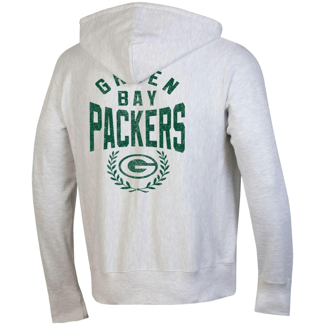 Green Bay Packers Champion Reverse Weave Full-Zip Hoodie - Heather Gray - NFL