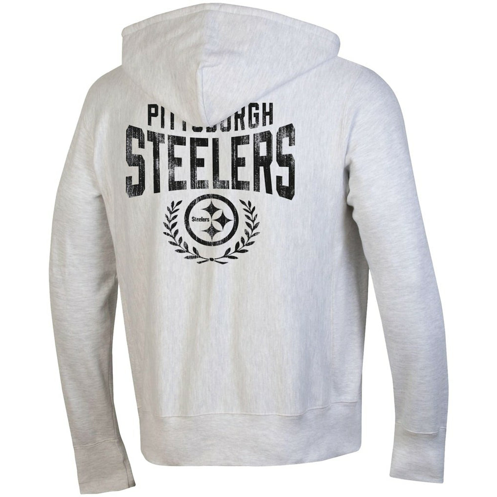 Pittsburgh Steelers Champion Reverse Weave Full-Zip Hoodie - Heather Gray - NFL
