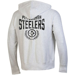 Pittsburgh Steelers Champion Reverse Weave Full-Zip Hoodie - Heather Gray - NFL
