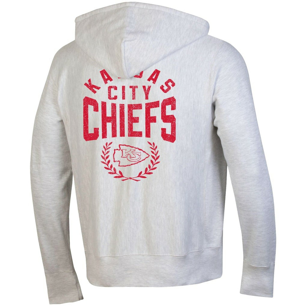 Kansas City Chiefs Champion Reverse Weave Full-Zip Hoodie - Heather Gray - NFL