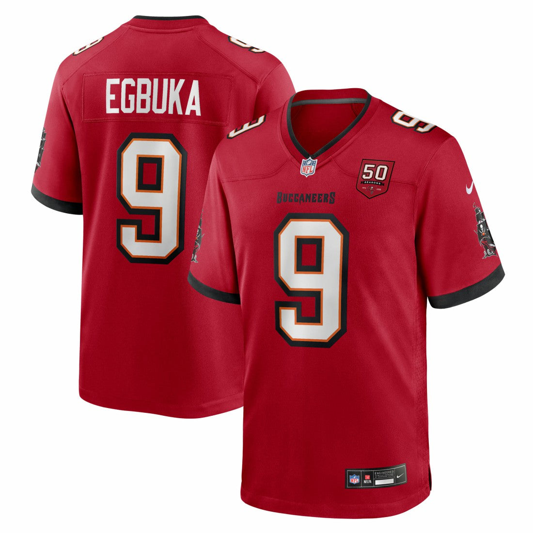 Emeka Egbuka Tampa Bay Buccaneers Team Game Jersey - Red - Nike