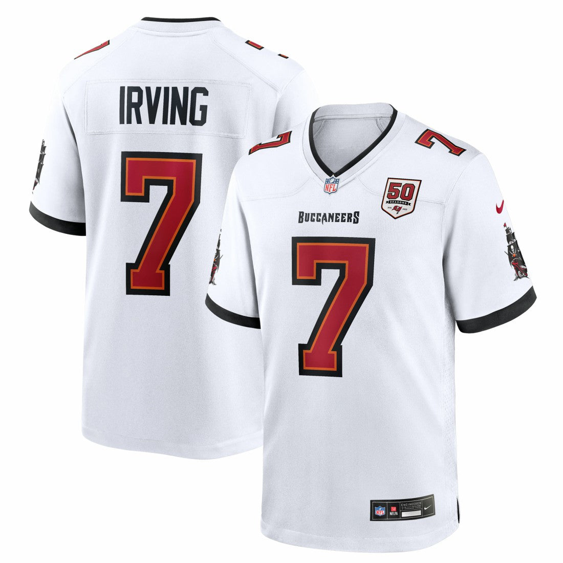 Bucky Irving Tampa Bay Buccaneers 50th Season White Game Jersey - White - Nike