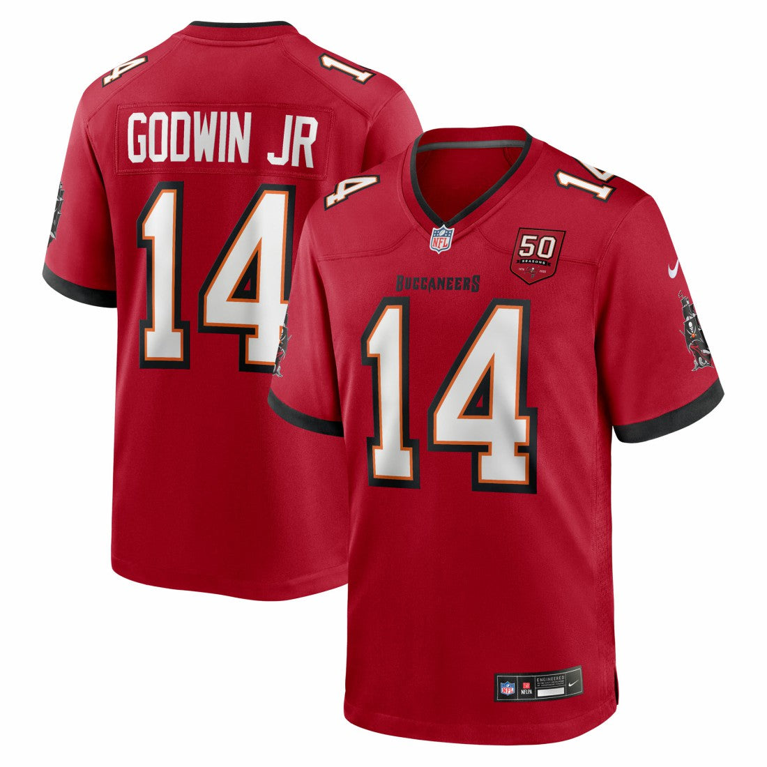 Chris Godwin Jr. Tampa Bay Buccaneers 50th Season Team Game Jersey - Red - Nike