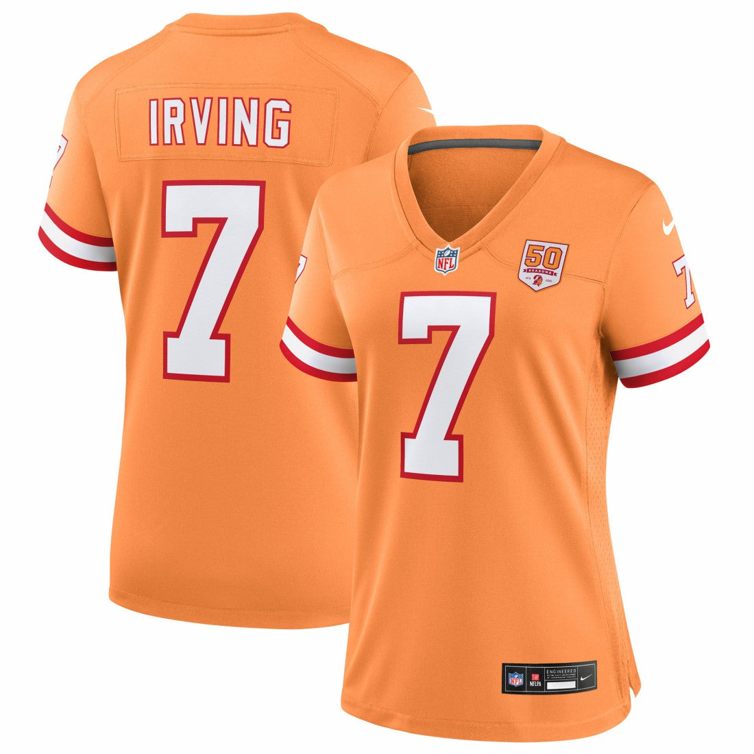 Bucky Irving Tampa Bay Buccaneers Women's 50th Season Game Jersey - Creamsicle - Nike