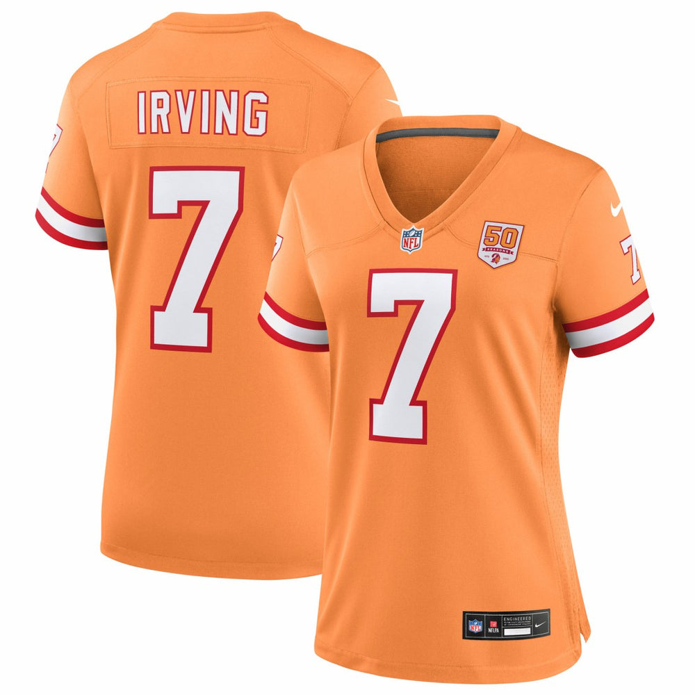 Bucky Irving Tampa Bay Buccaneers Women's 50th Season Game Jersey - Creamsicle - Nike