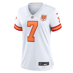 Bucky Irving '76 Tampa Bay Buccaneers Women's 50th Season Game Jersey - White - Nike