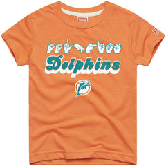 Miami Dolphins Homage Youth Love Sign x ASL 2.0 Tri-Blend T-Shirt - Orange - NFL