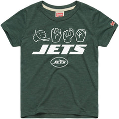 New York Jets Homage Youth Love Sign x ASL 2.0 Tri-Blend T-Shirt - Green - NFL