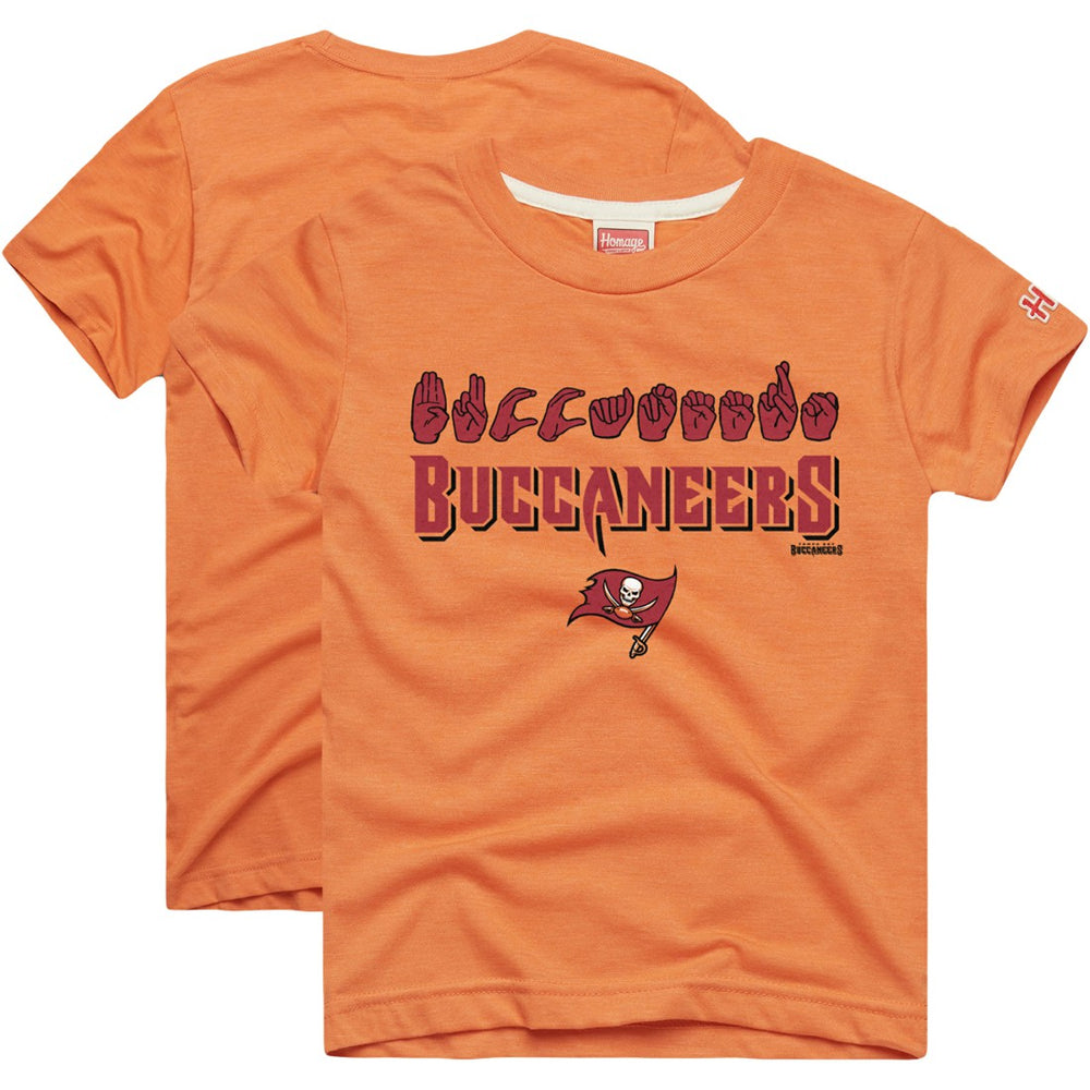 Tampa Bay Buccaneers Homage Youth Love Sign x ASL 2.0 Tri-Blend T-Shirt - Orange - NFL