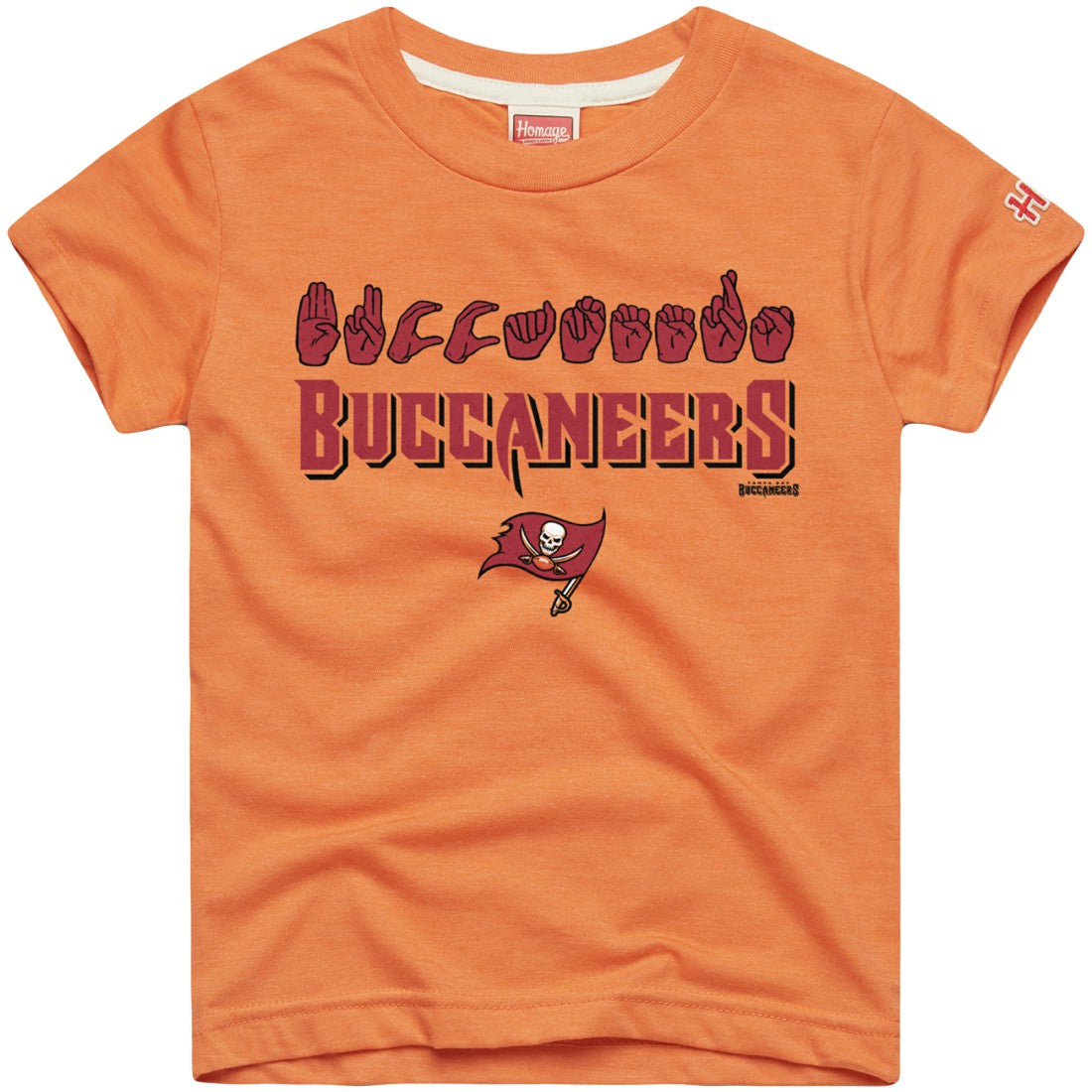 Tampa Bay Buccaneers Homage Youth Love Sign x ASL 2.0 Tri-Blend T-Shirt - Orange - NFL