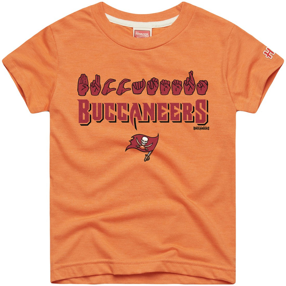 Tampa Bay Buccaneers Homage Youth Love Sign x ASL 2.0 Tri-Blend T-Shirt - Orange - NFL