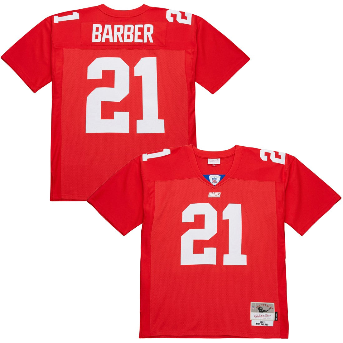 Tiki Barber New York Giants 2004 Legacy Replica Jersey - Red - Mitchell & Ness