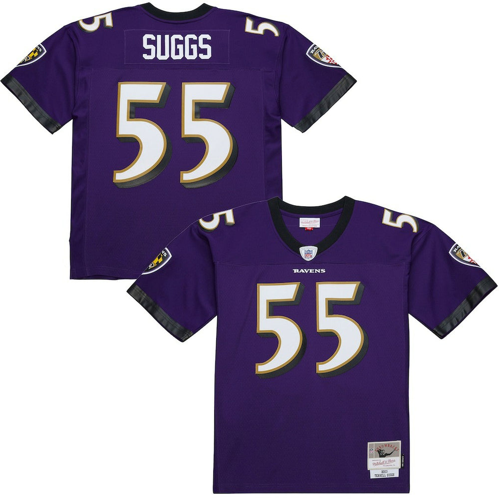 Terrell Suggs Baltimore Ravens 2003 Legacy Replica Jersey - Purple - Mitchell & Ness