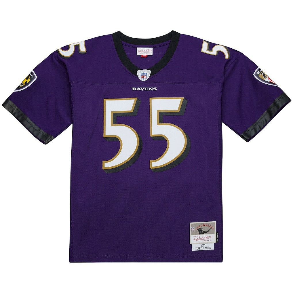 Terrell Suggs Baltimore Ravens 2003 Legacy Replica Jersey - Purple - Mitchell & Ness