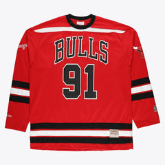 Mitchell & Ness Dennis Rodman Chicago Bulls Big & Tall NBA Hockey Jersey Red