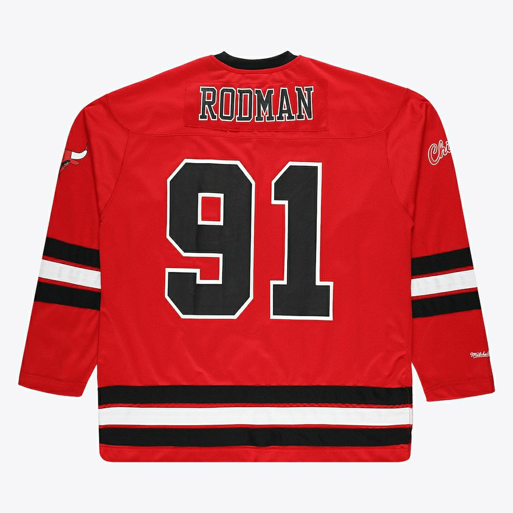 Mitchell & Ness Dennis Rodman Chicago Bulls Big & Tall NBA Hockey Jersey Red