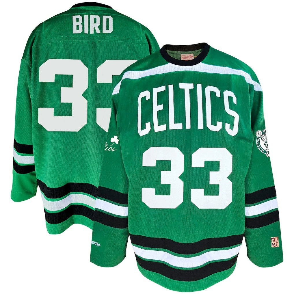 Mitchell & Ness Larry Bird Boston Celtics Big & Tall NBA Hockey Jersey Kelly Green