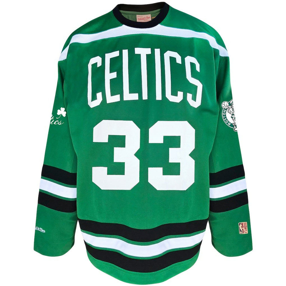 Mitchell & Ness Larry Bird Boston Celtics Big & Tall NBA Hockey Jersey Kelly Green