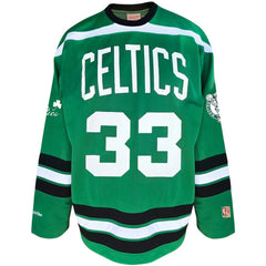 Mitchell & Ness Larry Bird Boston Celtics Big & Tall NBA Hockey Jersey Kelly Green