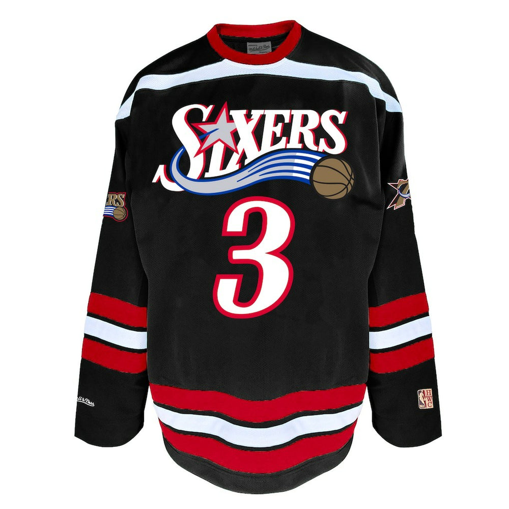 Mitchell & Ness Allen Iverson Philadelphia 76ers Big & Tall NBA Hockey Jersey Black