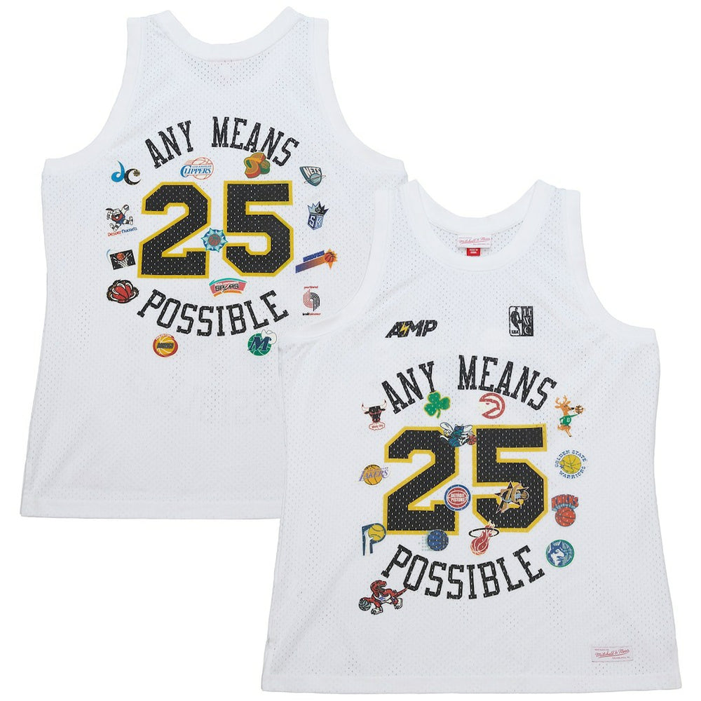 Mitchell & Ness  x NBA x AMP Mesh Tank Top White