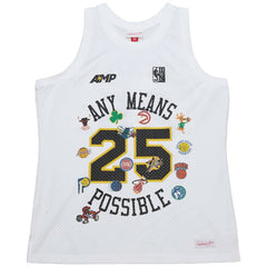 Mitchell & Ness  x NBA x AMP Mesh Tank Top White