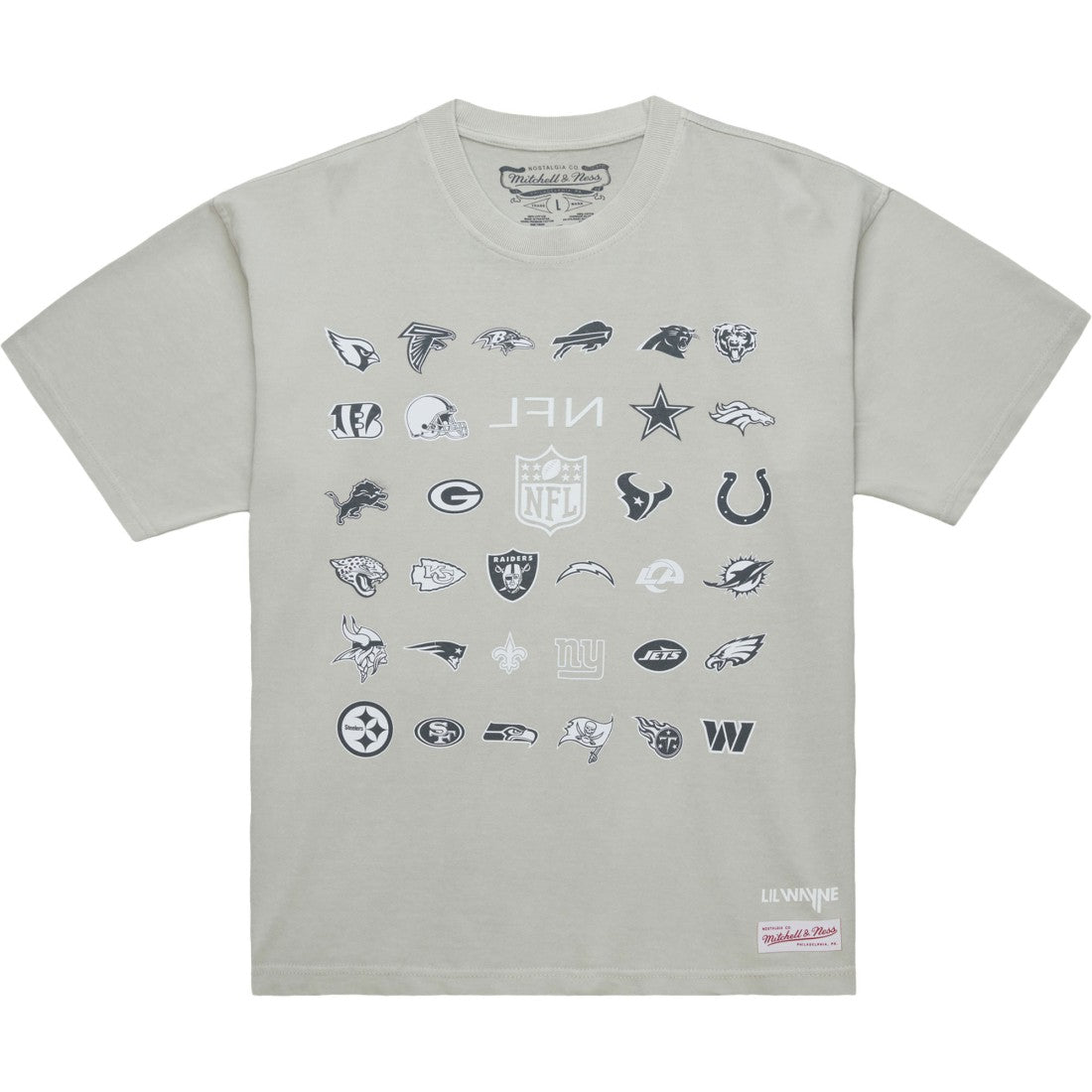 x NFL x Lil Wayne Carter VI T-Shirt - Gray - Mitchell & Ness
