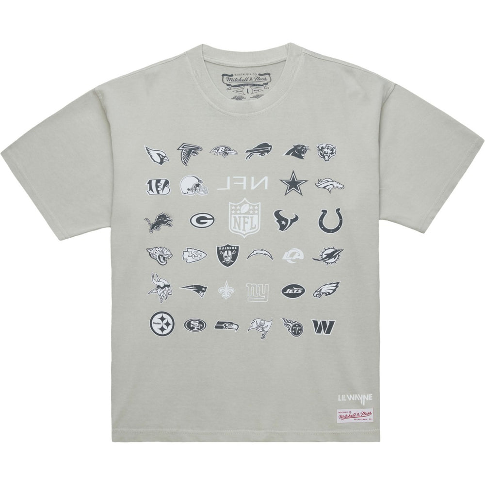 x NFL x Lil Wayne Carter VI T-Shirt - Gray - Mitchell & Ness