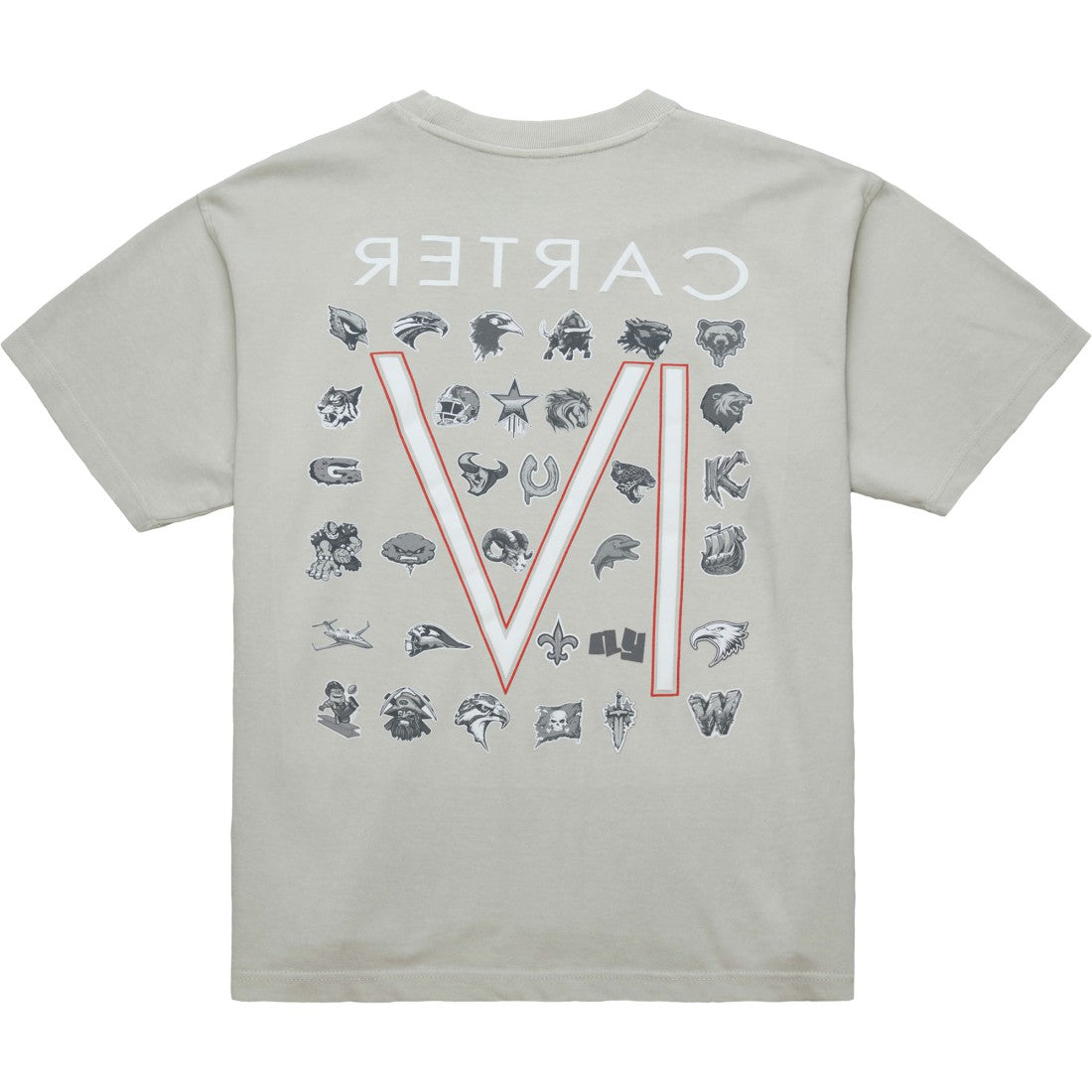 x NFL x Lil Wayne Carter VI T-Shirt - Gray - Mitchell & Ness