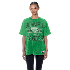 Philadelphia Eagles New Era Women's Throwback Oversized T-Shirt - Kelly Green - NFL