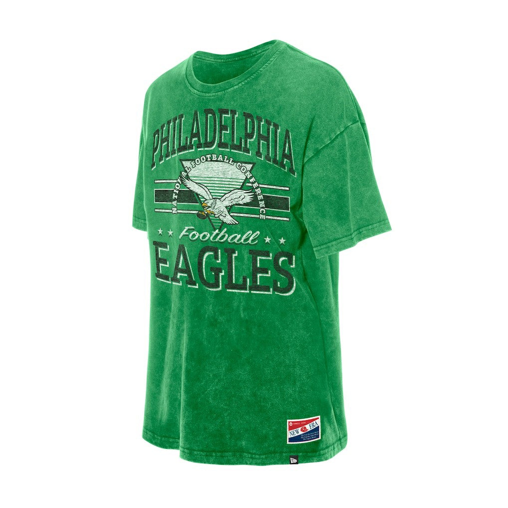 Philadelphia Eagles New Era Women's Throwback Oversized T-Shirt - Kelly Green - NFL