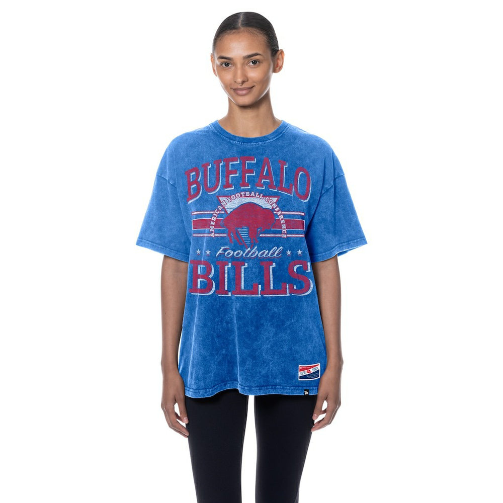 Buffalo Bills New Era Women's Throwback Oversized T-Shirt - Royal - NFL