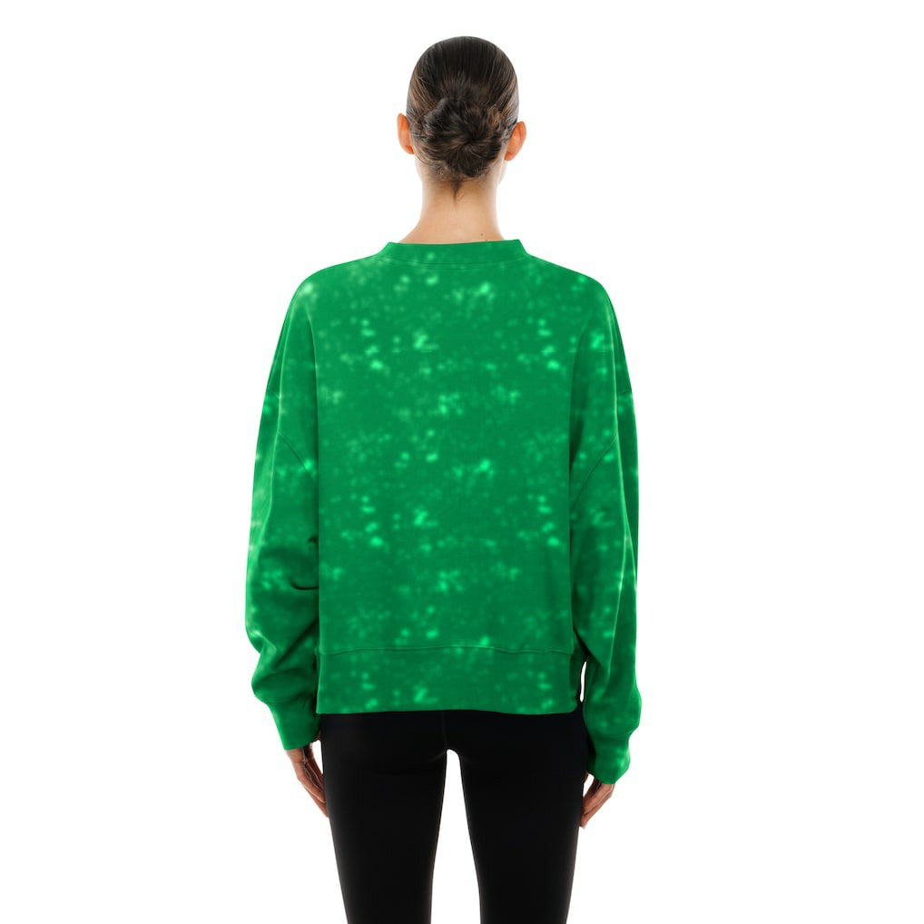 Philadelphia Eagles New Era Women's Throwback Oversized Boxy Sweatshirt - Kelly Green - NFL