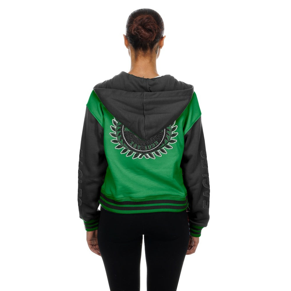 Philadelphia Eagles New Era Women's Throwback Full-Snap Hooded Jacket - Kelly Green - NFL