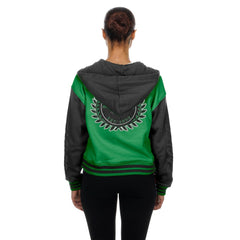 Philadelphia Eagles New Era Women's Throwback Full-Snap Hooded Jacket - Kelly Green - NFL