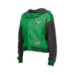 Philadelphia Eagles New Era Women's Throwback Full-Snap Hooded Jacket - Kelly Green - NFL