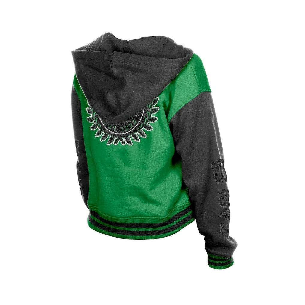 Philadelphia Eagles New Era Women's Throwback Full-Snap Hooded Jacket - Kelly Green - NFL