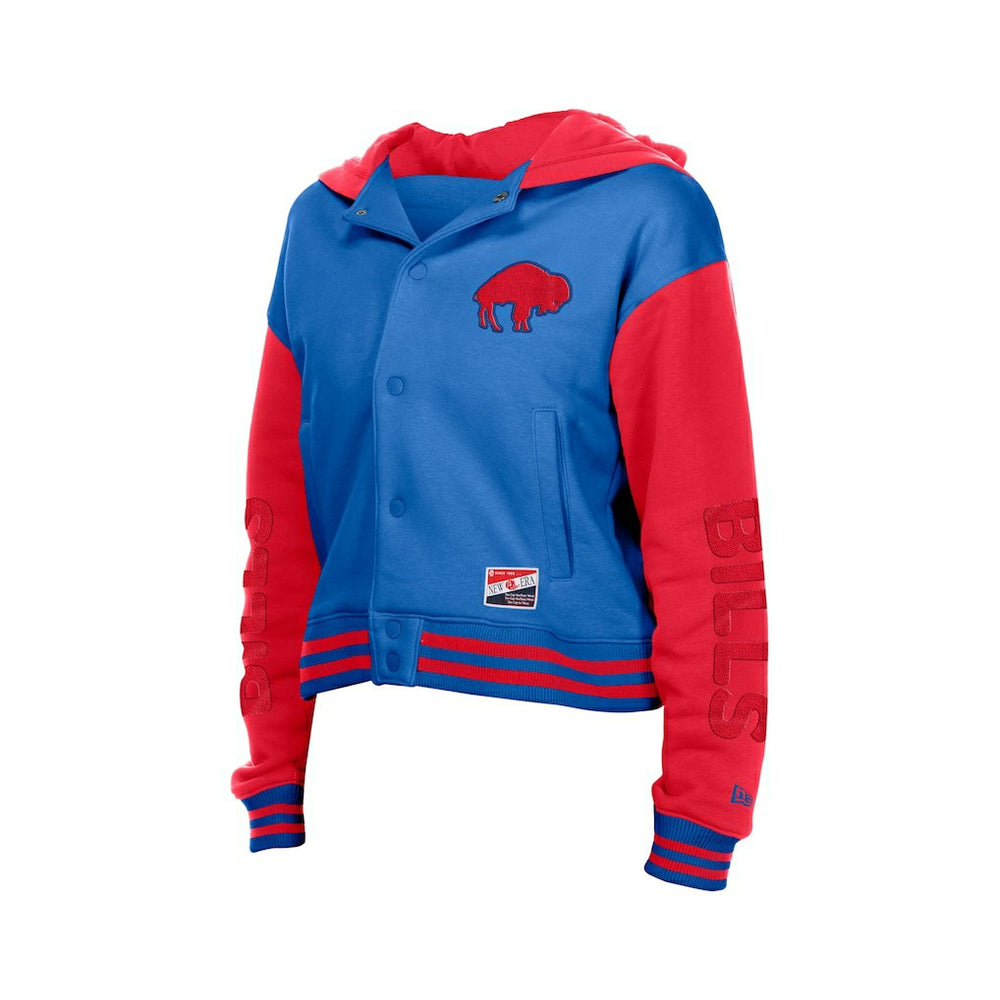 Buffalo Bills New Era Women's Throwback Full-Snap Hooded Jacket - Royal - NFL