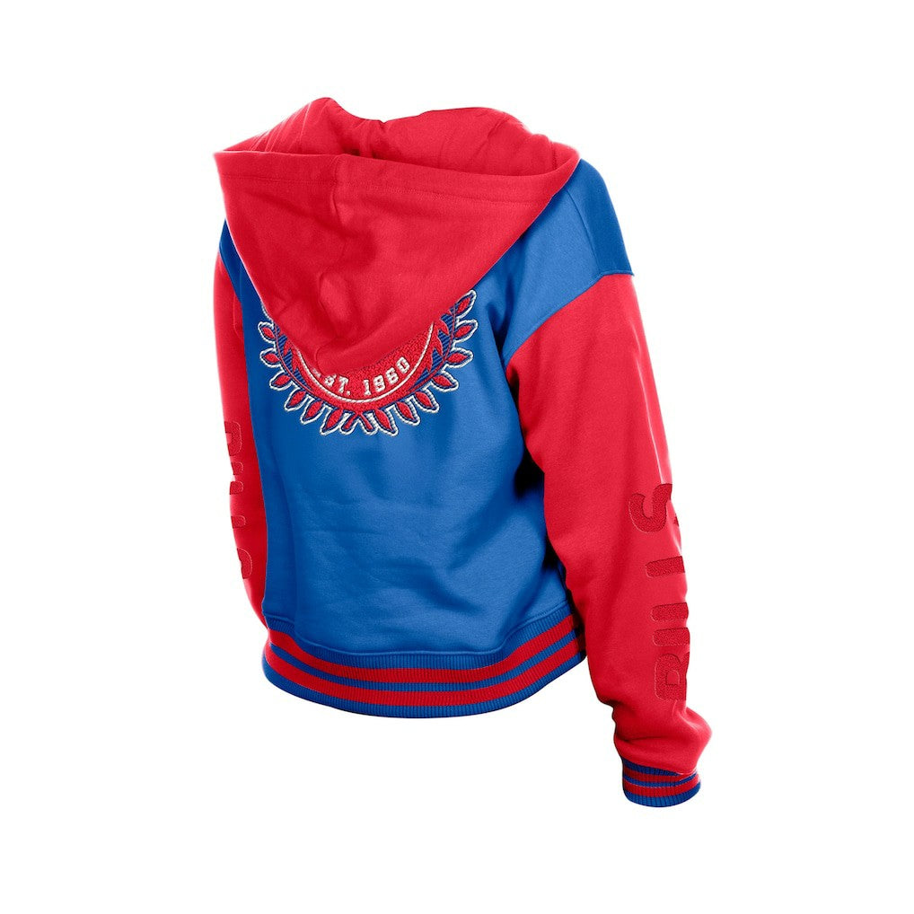 Buffalo Bills New Era Women's Throwback Full-Snap Hooded Jacket - Royal - NFL