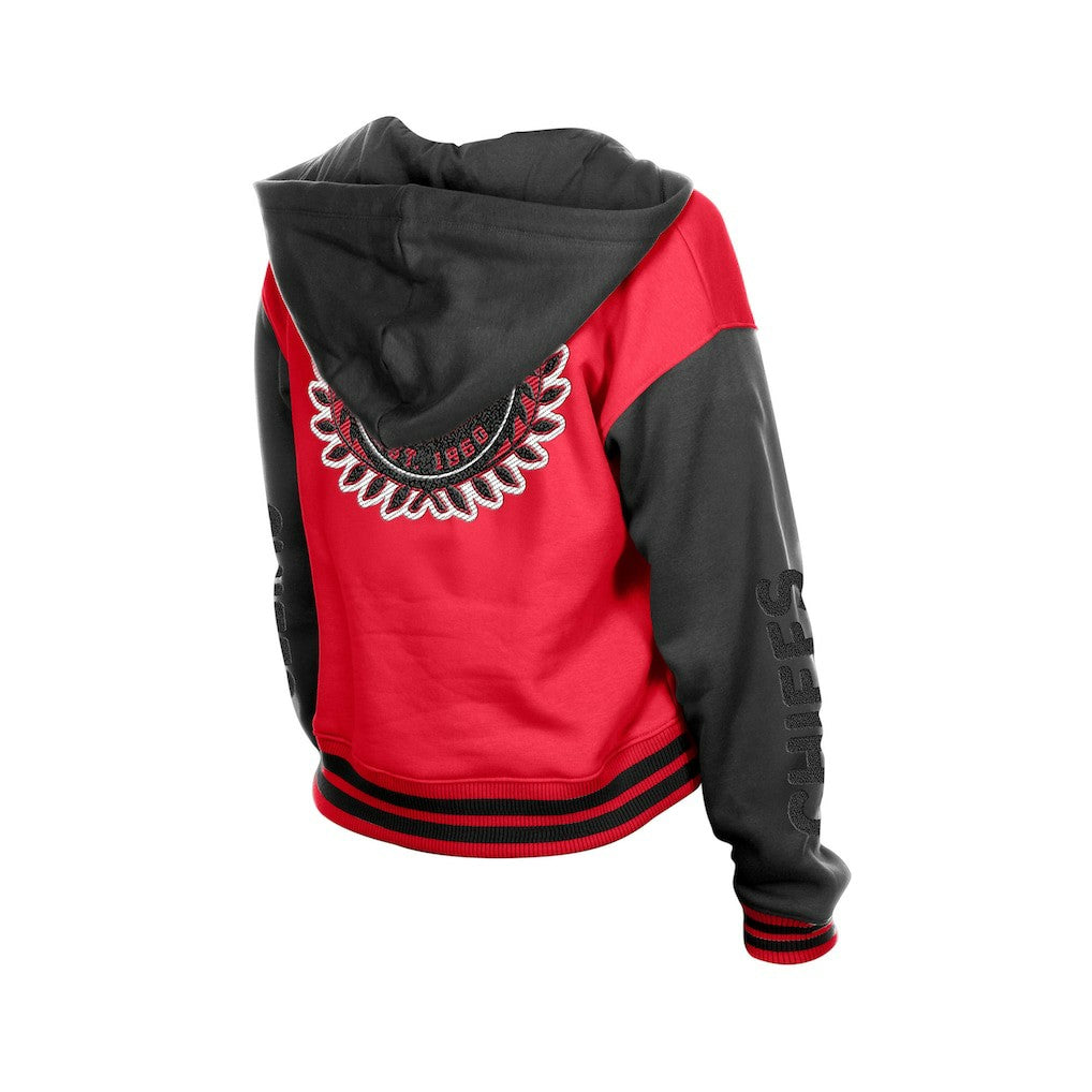 Kansas City Chiefs New Era Women's Throwback Full-Snap Hooded Jacket - Red - NFL