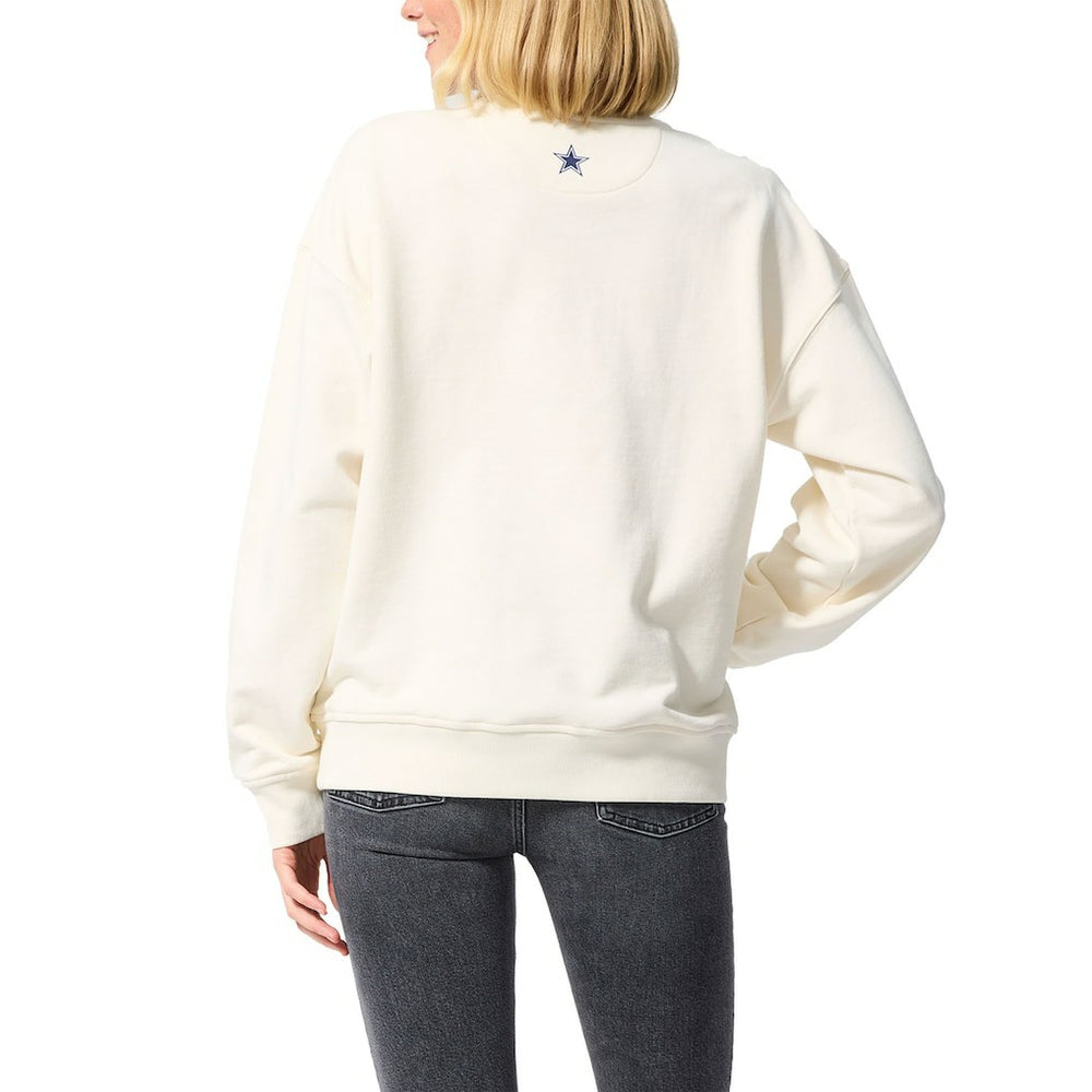 Dallas Cowboys Terez Unisex Technicolor Crewneck Sweatshirt - White - NFL