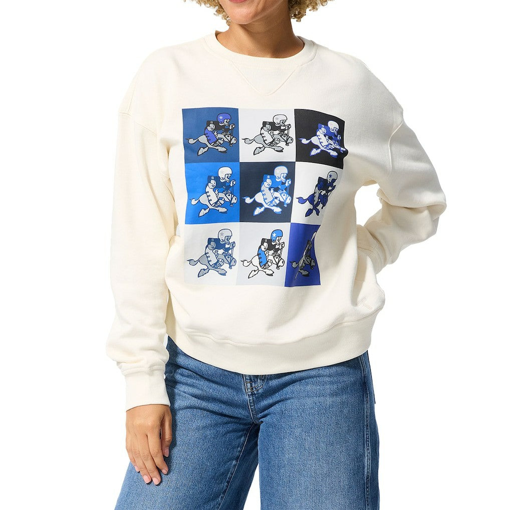 Dallas Cowboys Terez Unisex Technicolor Crewneck Sweatshirt - White - NFL